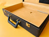Vintage Black Leather Briefcase — Walden 200 With Keys & Pen