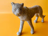 Silver Jaguar Figurine — Rhinestone Texture Resin Statue