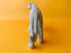 Silver Jaguar Figurine — Rhinestone Texture Resin Statue