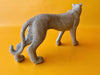 Silver Jaguar Figurine — Rhinestone Texture Resin Statue