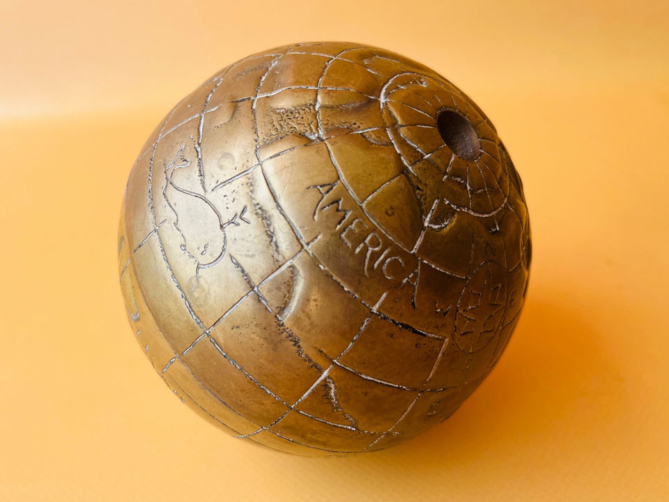 Brass Zodiac Celestial Sphere Armillary Globe Vintage Style