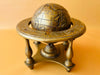 Brass zodiac celestial sphere armillary globe front view