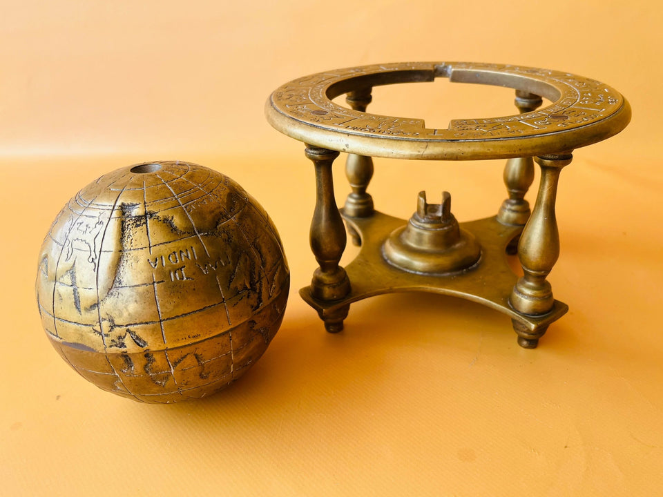 Brass Zodiac Celestial Sphere Armillary Globe Vintage Style