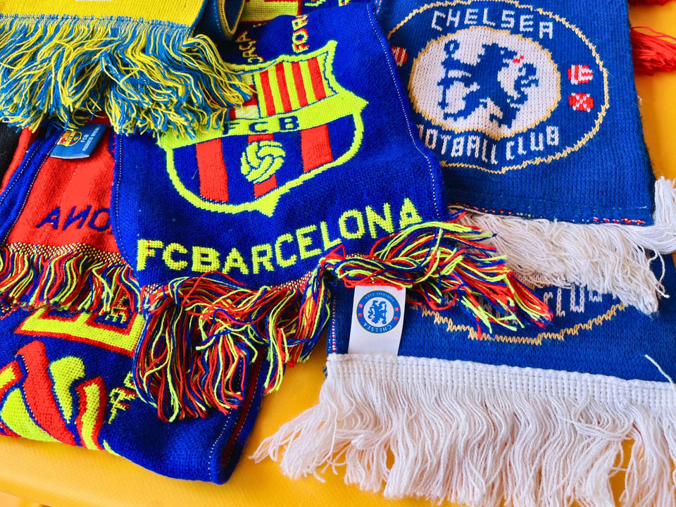 Vintage Football Scarf Collection — 11 Original Soccer Scarves Lot