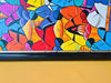 Haitian Naive Art Market Scene Painting — Signed "Enice" Framed