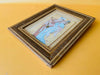 Vintage Persian Qajar-Style Miniature Painting — Khatam Marquetry Frame