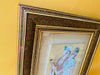 Vintage Persian Qajar-Style Miniature Painting — Khatam Marquetry Frame