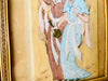 Khatam marquetry frame detail on Persian miniature painting