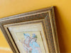 Vintage Persian Qajar-Style Miniature Painting — Khatam Marquetry Frame