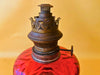 Antique Working Oil Lamp Lempereur and Bernard Cranberry Glass