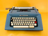 Olivetti Studio 46 Spanish QWERTY keyboard close-up from above
