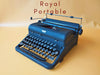 Royal portable typewriter black working 1930s AZERTY