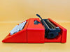 Working Olivetti College Typewriter | Bold Racing Red | Portable QWERTY Typewriter  (1970s)