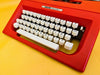 Working Olivetti College Typewriter | Bold Racing Red | Portable QWERTY Typewriter  (1970s)