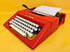 Working Olivetti College Typewriter | Bold Racing Red | Portable QWERTY Typewriter  (1970s)