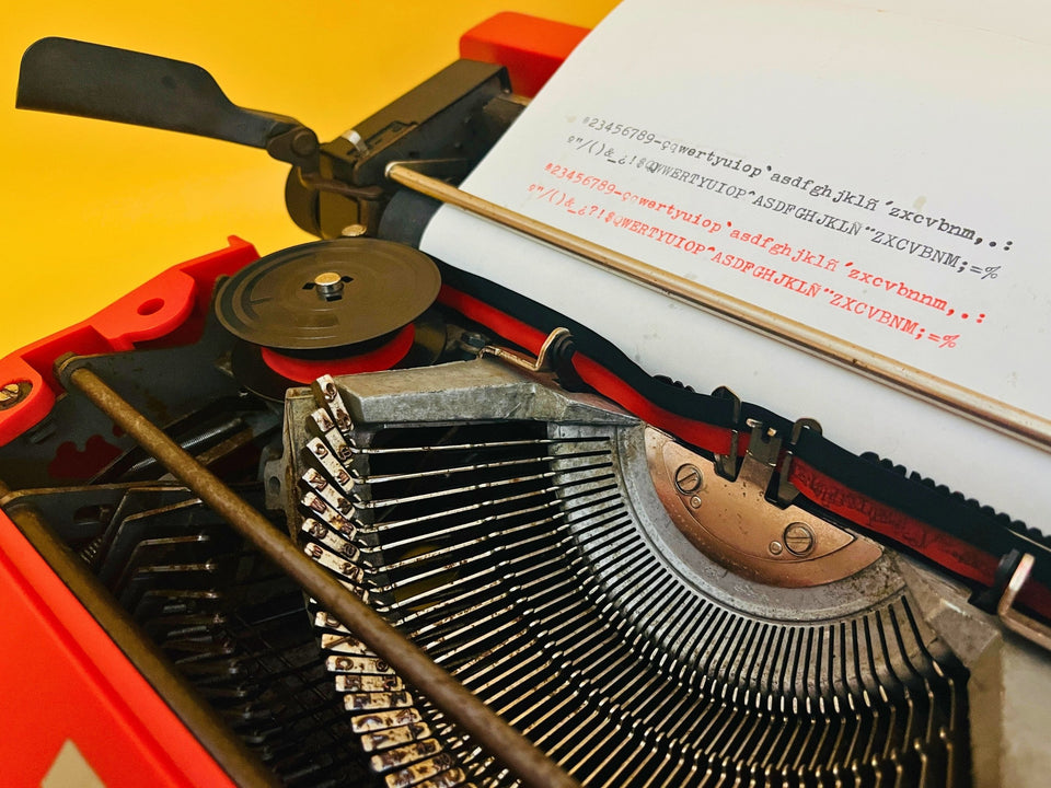 Crisp black ink type sample produced by this professionally revised Olivetti College manual typewriter.