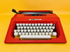 Working Olivetti College Typewriter | Bold Racing Red | Portable QWERTY Typewriter  (1970s)