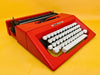 Working Olivetti College Typewriter | Bold Racing Red | Portable QWERTY Typewriter  (1970s)