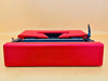 Working Olivetti College Typewriter | Bold Racing Red | Portable QWERTY Typewriter  (1970s)