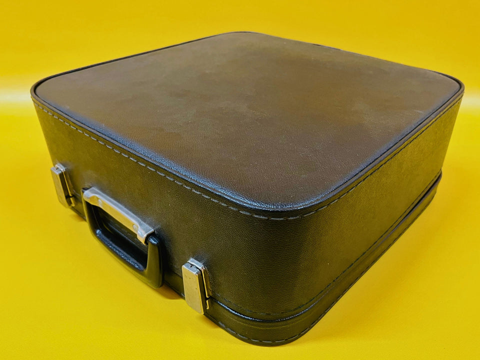 Erika Mod. 100 Typewriter | Spanish QWERTY Portable Manual Typewriter | Black Leather Case | Made in GDR