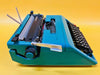 Working Typewriter Olivetti Studio 45 - Blue and Portable - Spanish QWERTY