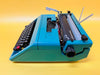 Working Typewriter Olivetti Studio 45 - Blue and Portable - Spanish QWERTY