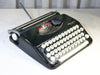 Olympia Splendid 33 Portable Typewriter - Working 1970s Manual - Black with Case