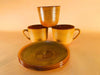 Arcopal Volcano coffee mug set 3-piece vintage glass cups