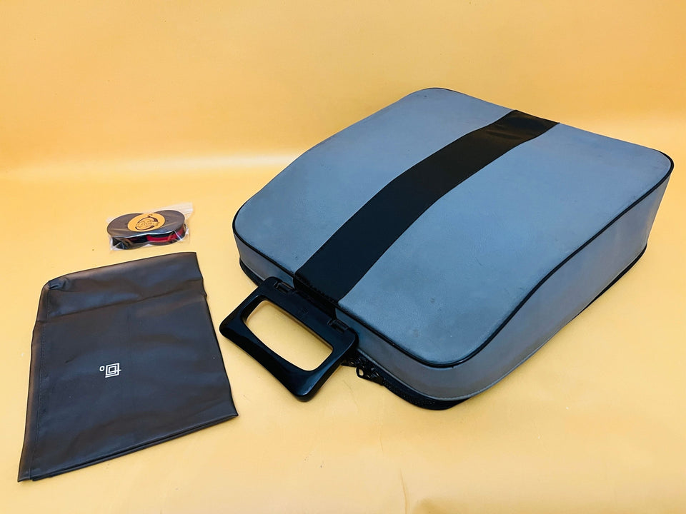 Working 1970s Olivetti Pluma 22 Typewriter - Blue Retro Manual - QWERTY Writer's Gift & Case
