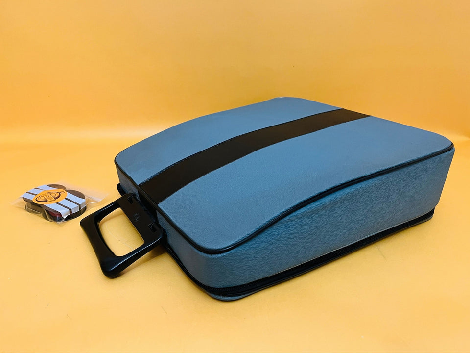 Olivetti Lettera 32 with Case | Iconic Seafoam Blue with Black Borders | The Writer’s Essential