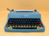 Olivetti Lettera 32 with Case | Iconic Seafoam Blue with Black Borders | The Writer’s Essential