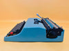 Olivetti Lettera 32 with Case | Iconic Seafoam Blue with Black Borders | The Writer’s Essential