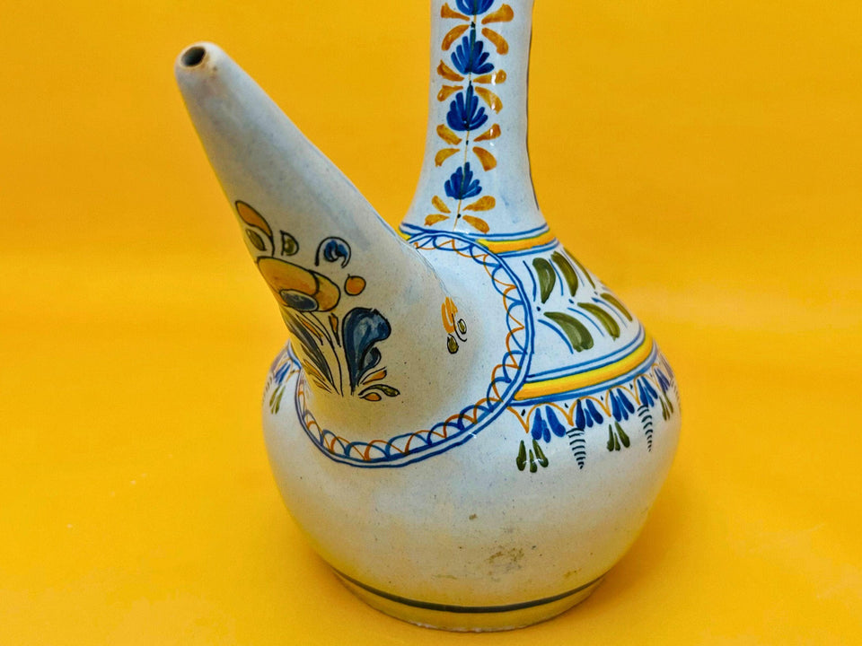 Authentic Spanish Talavera Botijo - Hand-Painted Ceramic Water Pitcher - Traditional Pottery