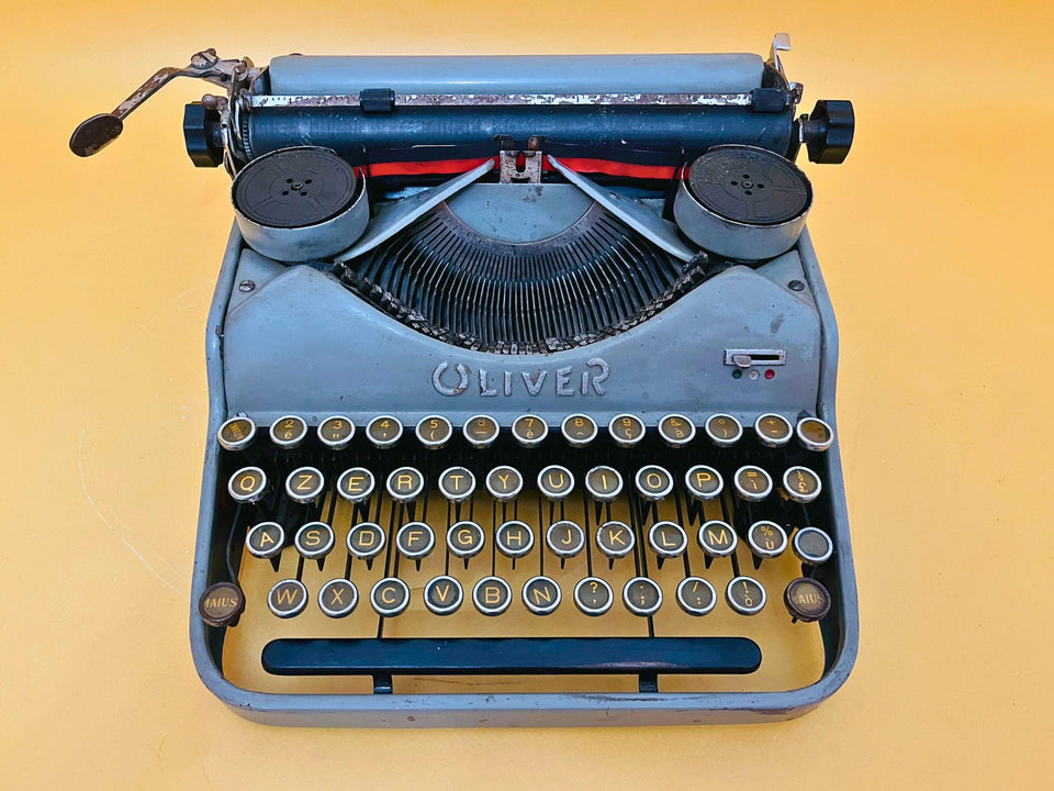 Oliver typewriter keyboard detail keys close-up vintage machine