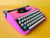 Working Typewriter Olympia Splendid 33 Custom Painted Pink With Case