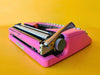 Working Typewriter Olympia Splendid 33 Custom Painted Pink With Case