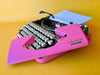 Working Typewriter Olympia Splendid 33 Custom Painted Pink With Case