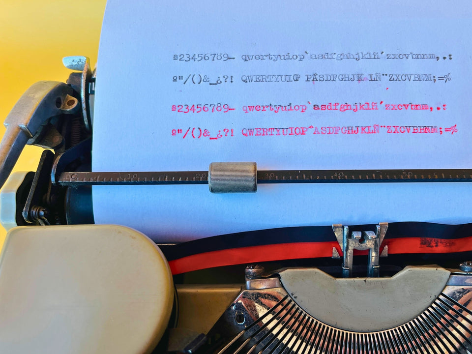 Crisp type sample produced by this professionally revised Hispano Olivetti Studio 46, showing perfect character alignment.