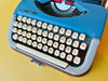 Working Typewriter Maritsa 11 Blue Spanish Qwerty With Case