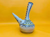 Spanish Talavera botijo traditional ceramic water jug display