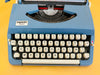 Nogamatic 400 Typewriter – 1970s Blue Manual Typewriter with Case
