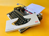 Working Olympia Traveller Deluxe Typewriter | White & Grey | 1970s
