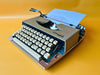 Nippo P-200 Portable Typewriter - Working 1970s Manual Machine - Beige with Case