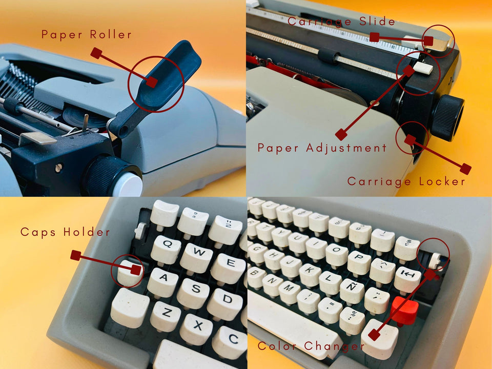 1970s Olivetti Lettera 35 Typewriter | Professional Gray Design | Fully Working QWERTY