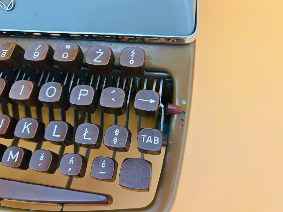 Rheinmetall KsT Typewriter – 1960 Blue Portable Manual Metal Typewriter