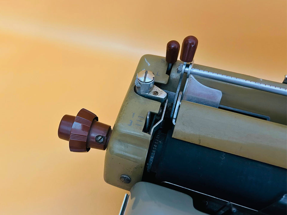 Rheinmetall KsT Typewriter – 1960 Blue Portable Manual Metal Typewriter