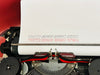 MOffice Deluxe 1300 typing sample QWERTZ typeface white typewriter