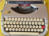 Princess Typewriter (1970s) – Beige Portable Manual Typewriter with Leather Case