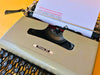 Olivetti Pluma 22 Gray Typewriter - 1970s Manual Portable - Working QWERTY with Case