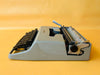 Olivetti Pluma 22 Gray Typewriter - 1970s Manual Portable - Working QWERTY with Case